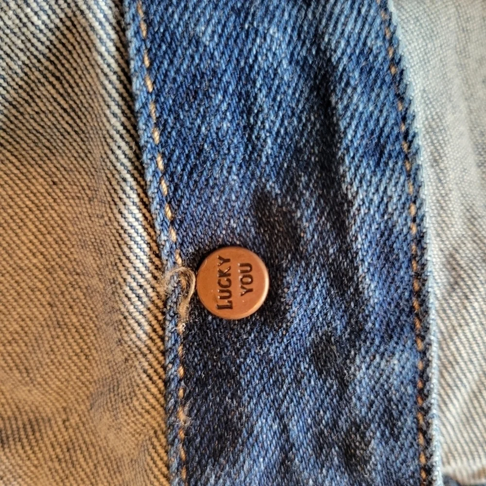 Lucky Brand Button Front Denim Skirt